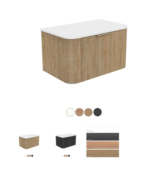 Margot 750 Wall Hung, Double Curve Cabinet