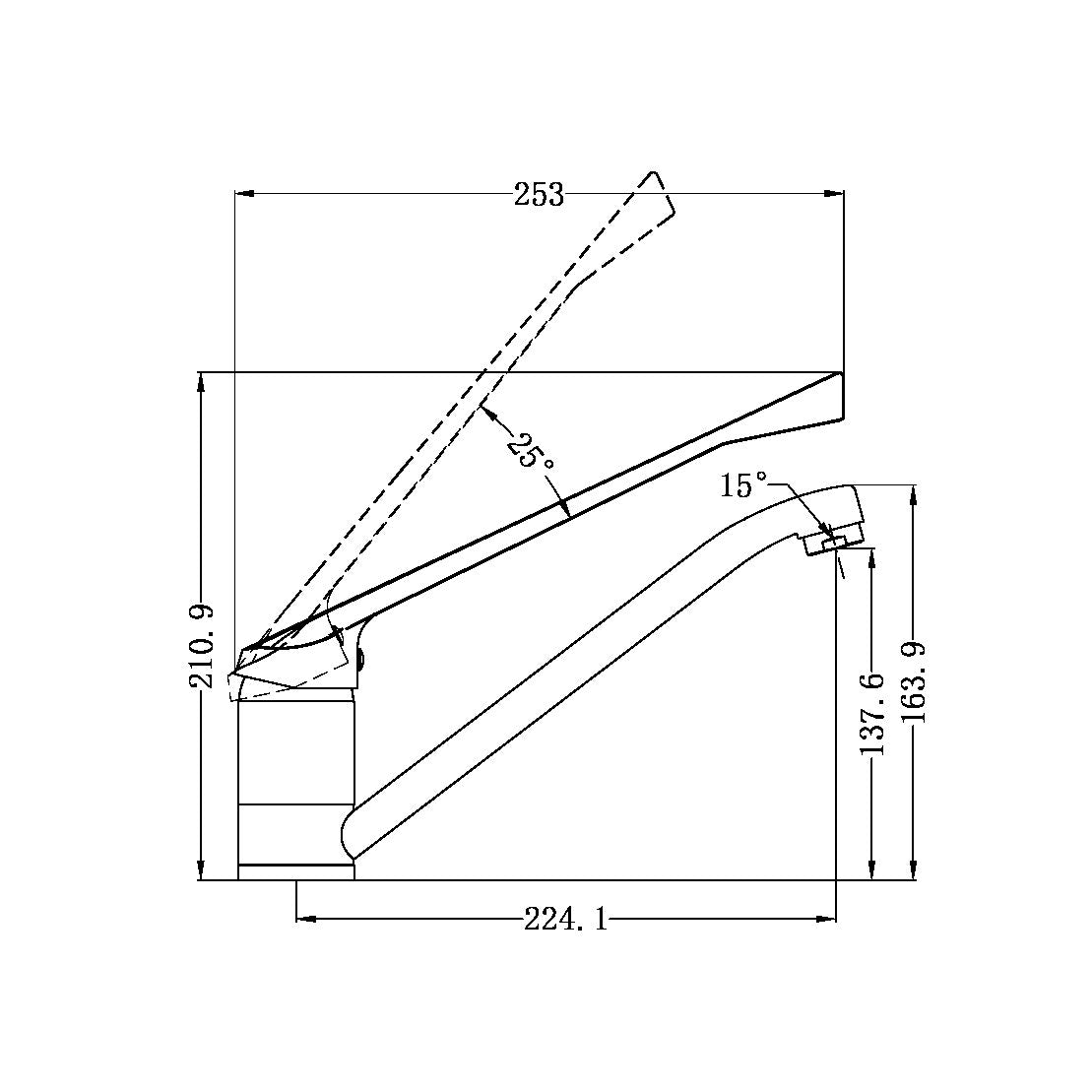 Classic Care Sink Mixer | Extended Handle