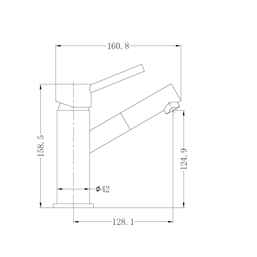 Dolce Basin Mixer | Angle Spout