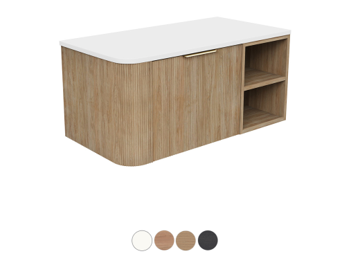 Margot 900 Wall Hung Cabinet, Right Shelf
