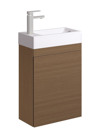 Edge 450 Ensuite Wall-Hung Vanity with Overflow, Walnut