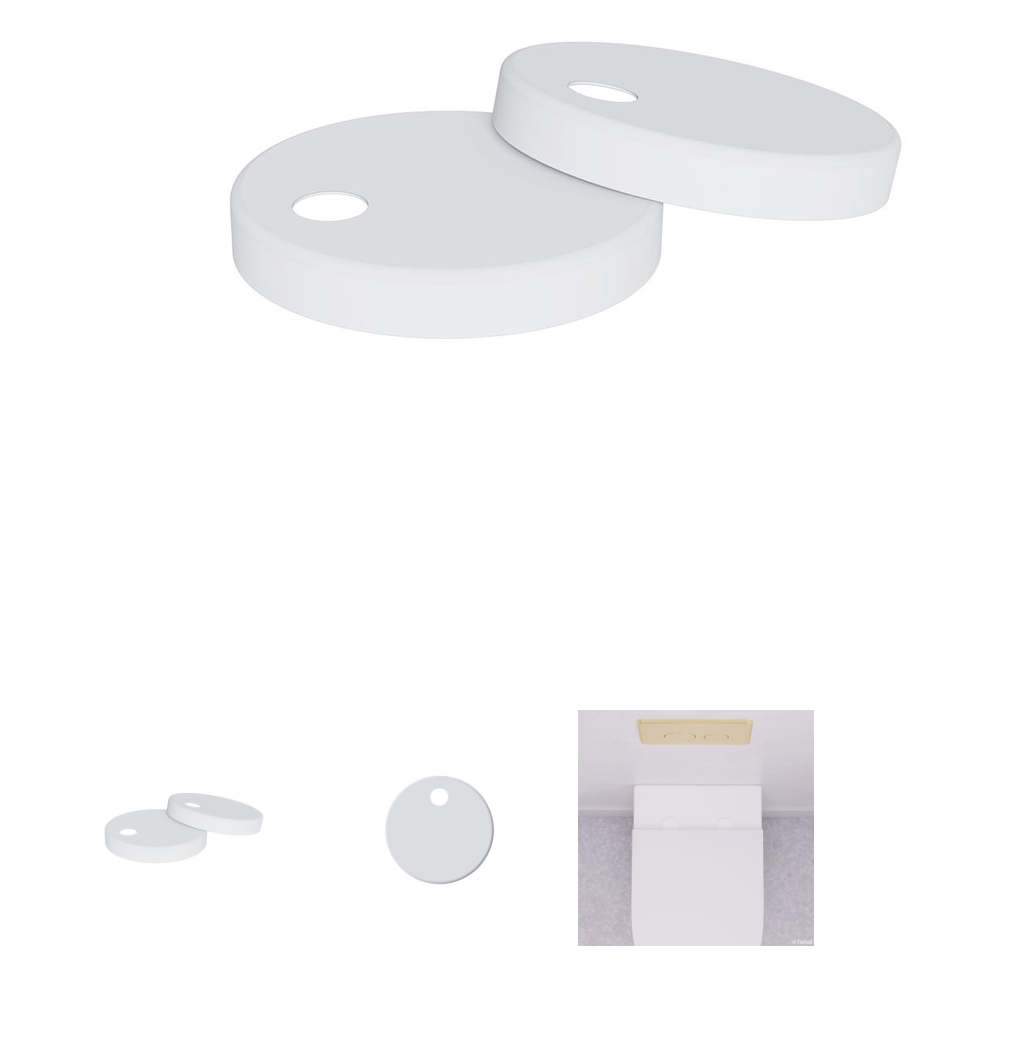 Matte White Seat Hinge Covers for Standard Seats