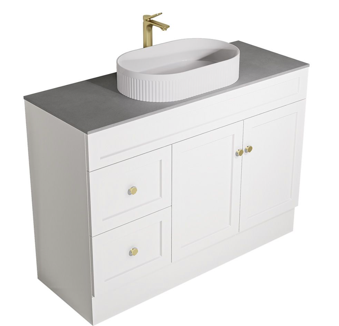 Sintered Stone Vanity Top Cement Grey