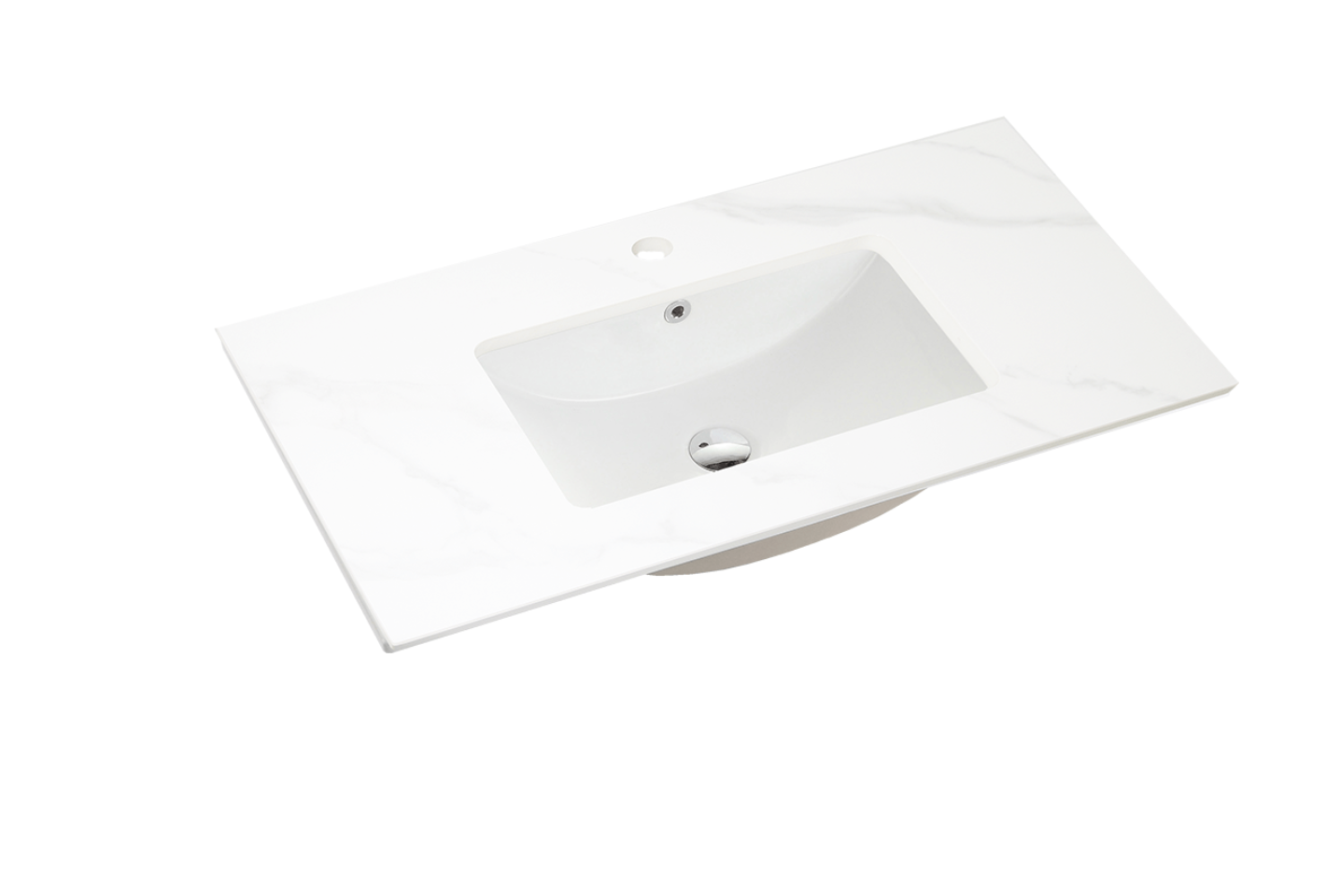 90cm Mountain Snow Sintered Stone Vanity Top