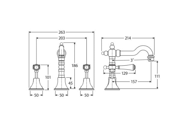 Lillian Lever Basin Set