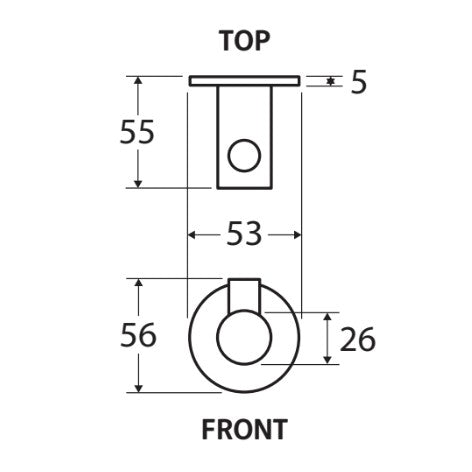 Hustle Single Robe Hook, Matte Black