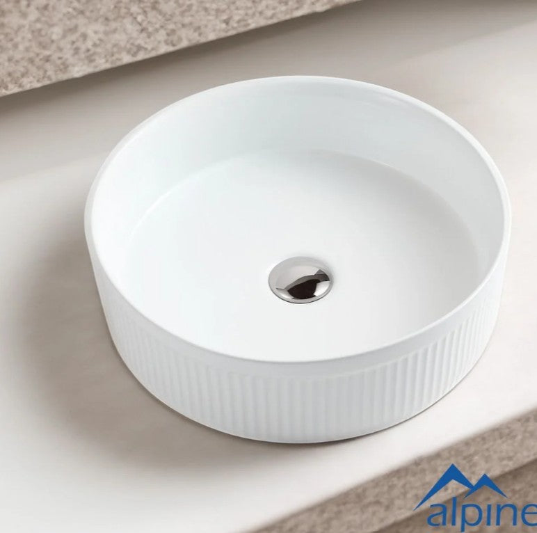 Olympic Fluted Vessel White