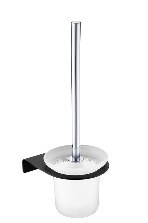 Lincoln Toilet Brush & Holder, Mixed Finish