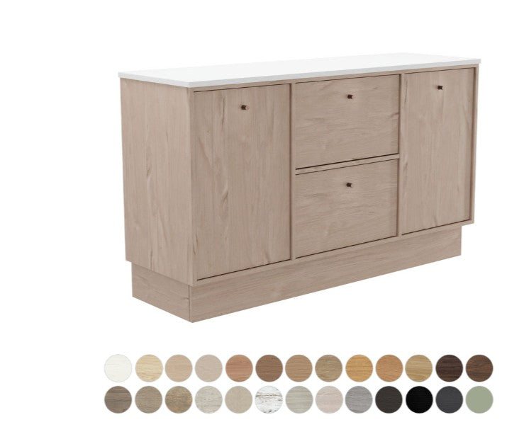 Cierra 1500 Double Bowl Floor Standing Vanity