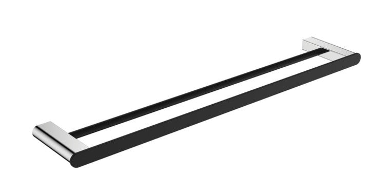 Lincoln Double Towel Rail, 900 mm, Mixed Finish