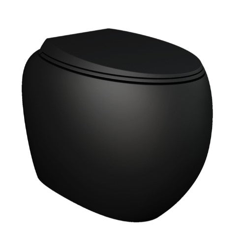 RAK Cloud Wall-Faced Toilet Suite, Matte Black