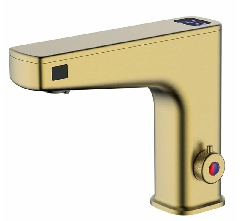 Galaxy Sensor Basin Mixer with Soap Dispenser Brushed Gold