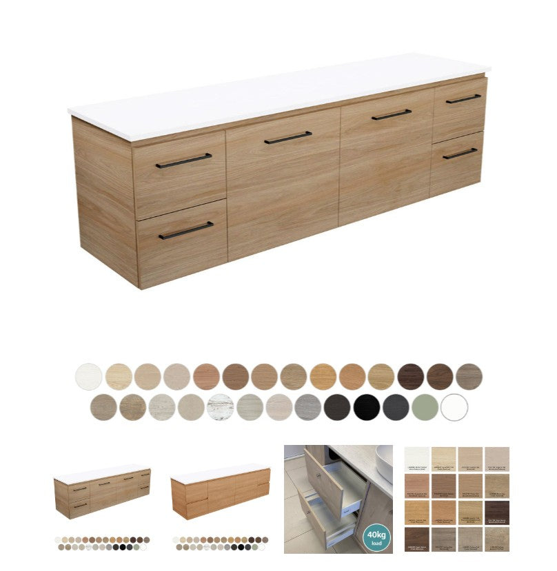 Carmen Door & Drawer 1800 Single Bowl Wall Hung Vanity
