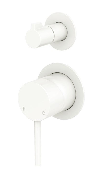 Kaya Wall Diverter Mixer, Small Round Plates