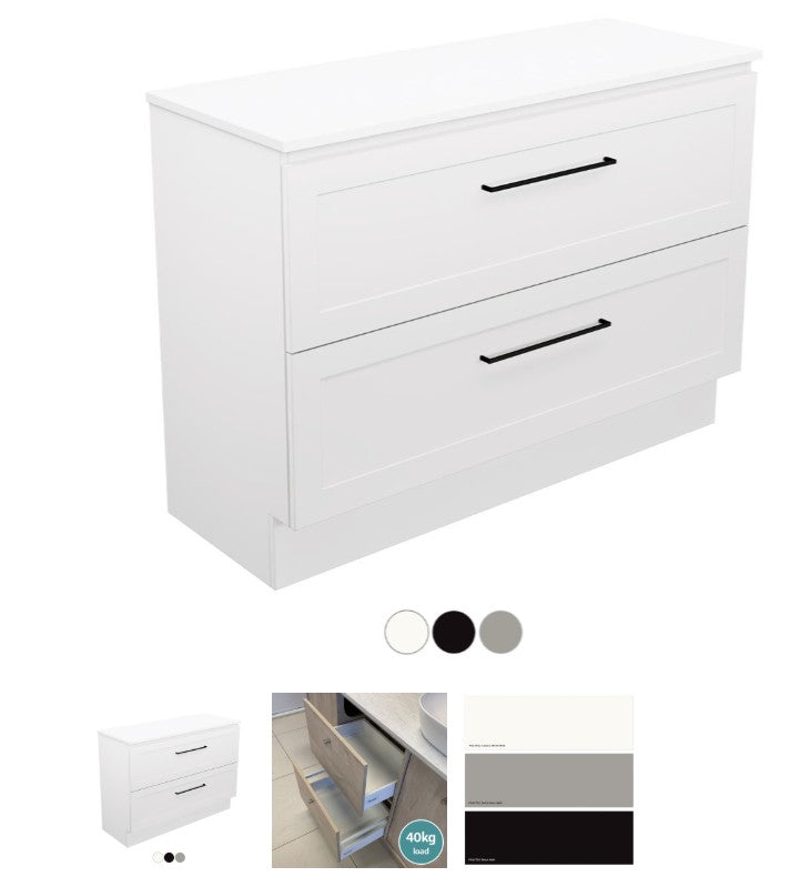 Newport All Drawer 1200 Single Bowl Floor Standing Vanity