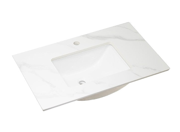 75cm Mountain Snow Sintered Stone Vanity Top