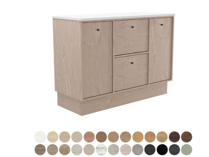 Cierra 1200 Double Bowl Floor Standing Vanity