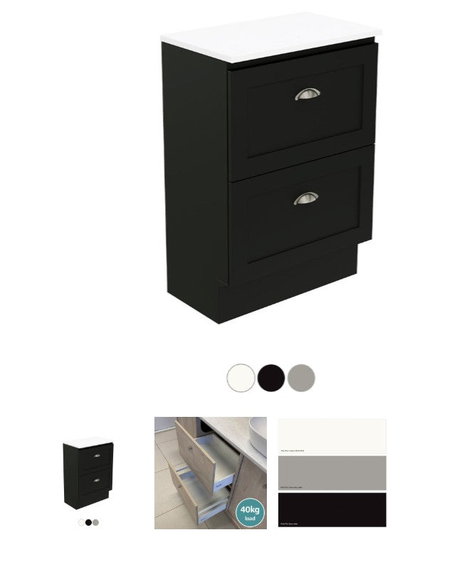 Newport Ensuite All Drawer 600 Floor Standing Vanity