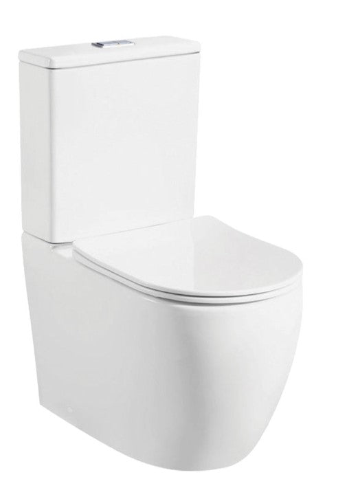 Hana Back-to-Wall Toilet Suite, Gloss White