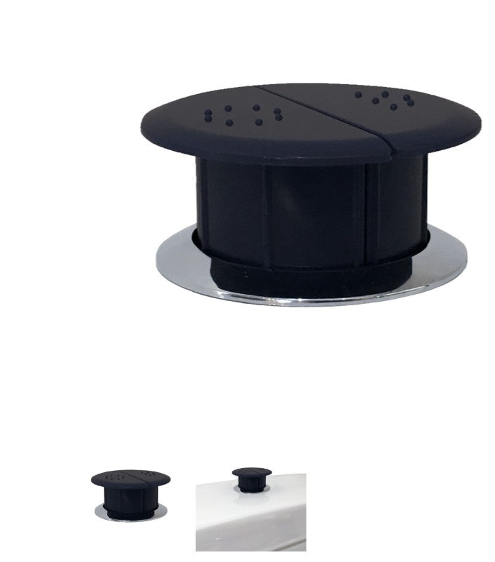 Raised Care Black Flush Buttons