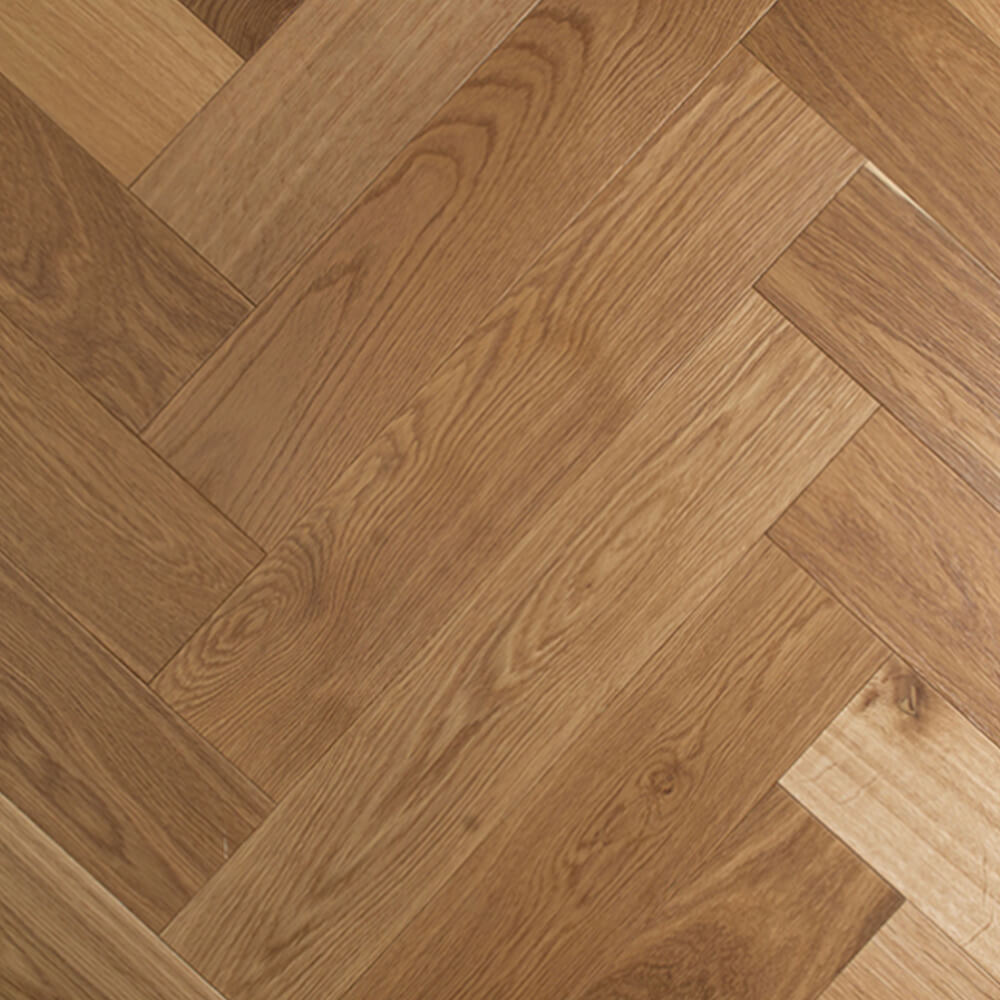 De Marque Oak Hardwood Floor "Herringbone Cognac"