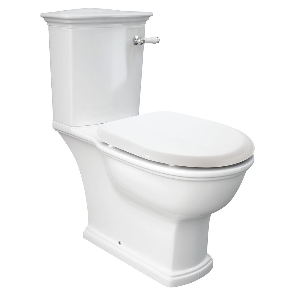 RAK Washington Front Lever Close-Coupled Toilet Suite, Alpine White