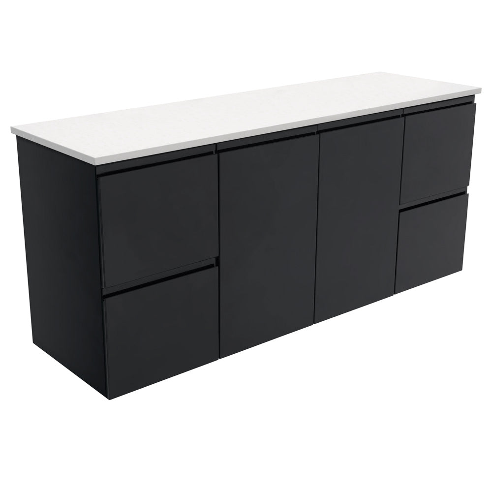 Fingerpull Cabinets Wall-Hung or Kickboard Satin Black