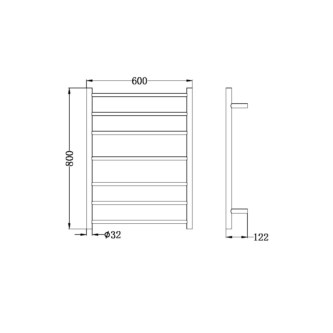 Non-Heated Towel Ladder