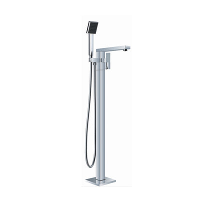 Square Freestanding Bath Mixer | Hand Shower
