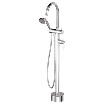 Eleanor Floor Mixer & Shower, Ceramic Handle