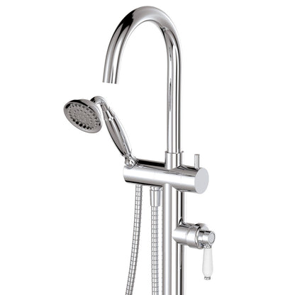 Eleanor Floor Mixer & Shower, Ceramic Handle