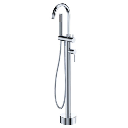 Kaya Floor Mounted Bath Mixer With Hand Shower