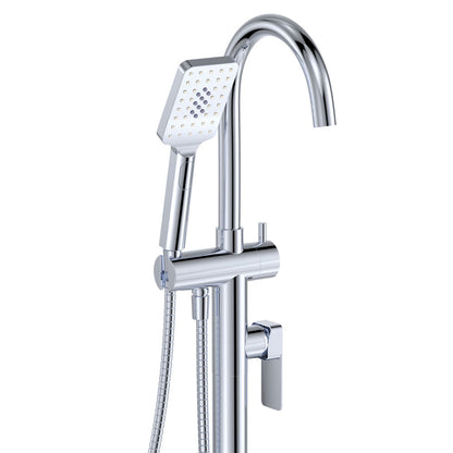 Tono Floor Mounted Bath Mixer With Hand Shower