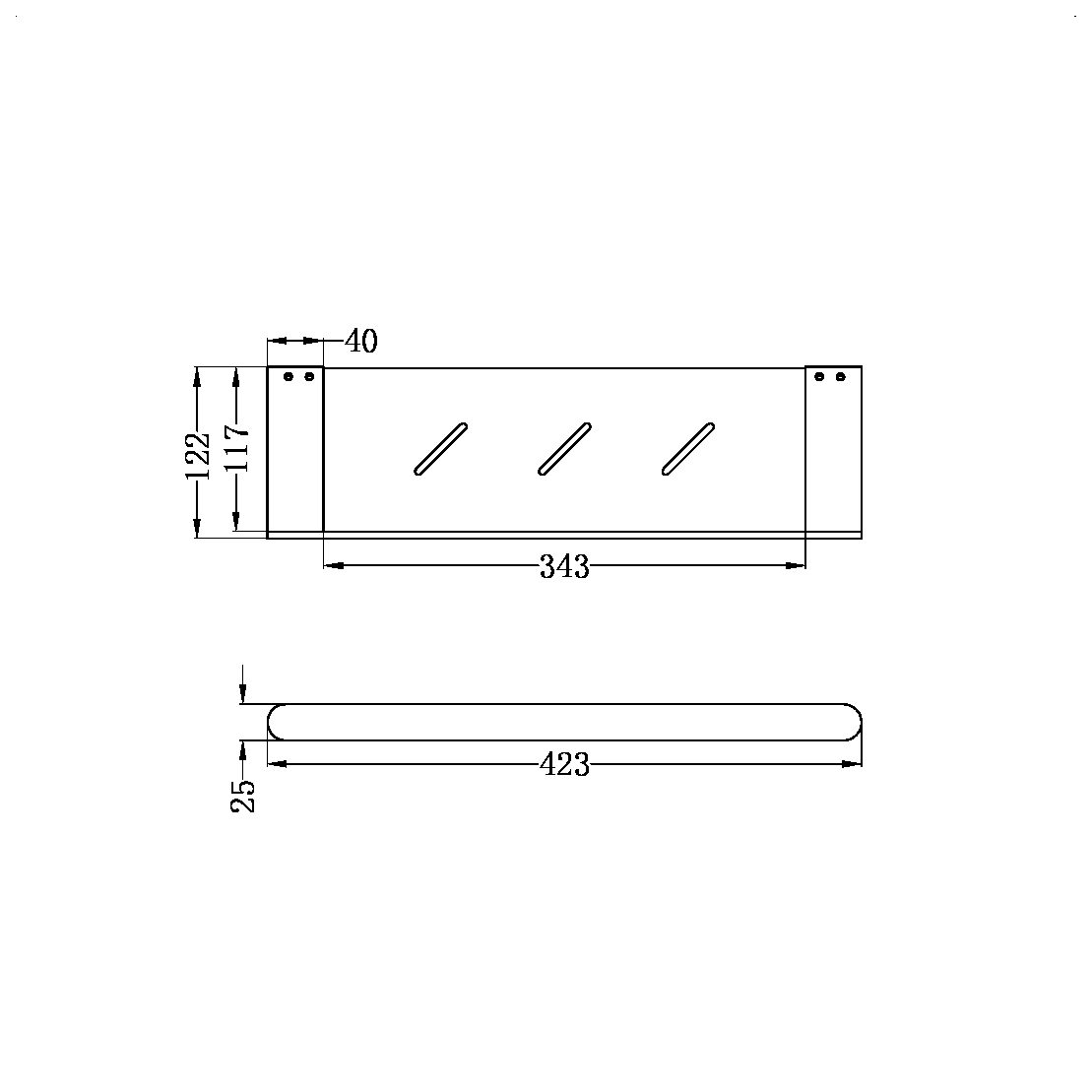 Bianca Shower Shelf | Metal