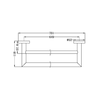 Dolce Towel Rail | Double | 900mm