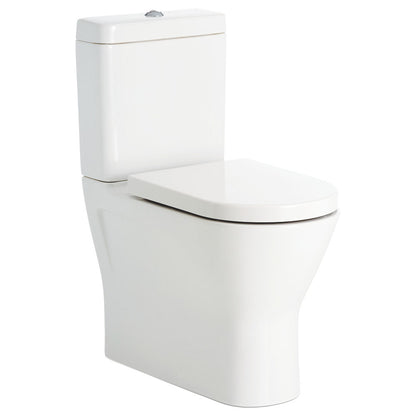 RAK Resort Back-to-Wall Toilet Suite, Gloss White with Bottom Inlet