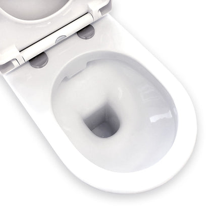 RAK Resort Back-to-Wall Toilet Suite, Gloss White with Bottom Inlet