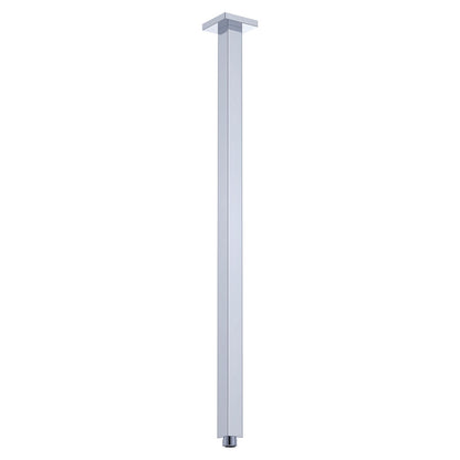 Square Chrome Ceiling Dropper, 5 Lengths