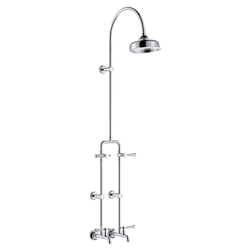 Lillian Lever Exposed Rail Shower & Bath Set