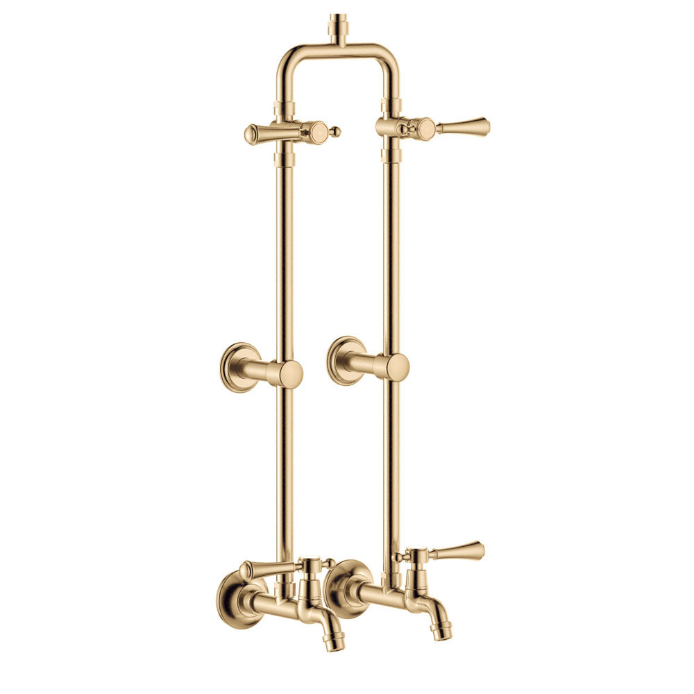 Lillian Lever Exposed Rail Shower & Bath Set