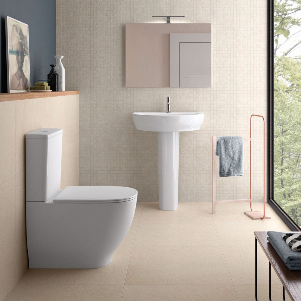 RAK Moon Back-to-Wall Toilet Suite, Gloss White