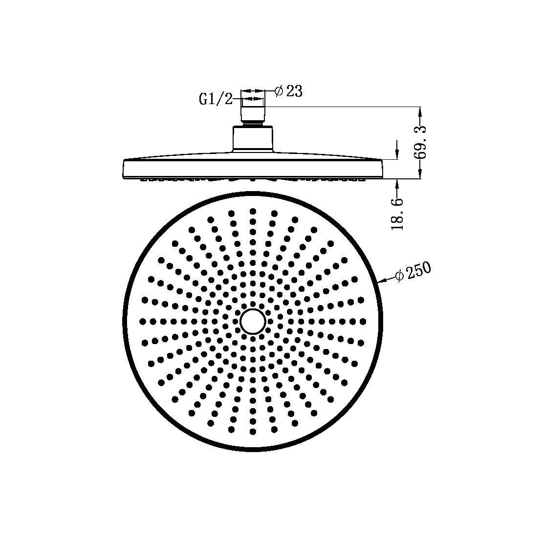 Opal Shower Head | 250mm