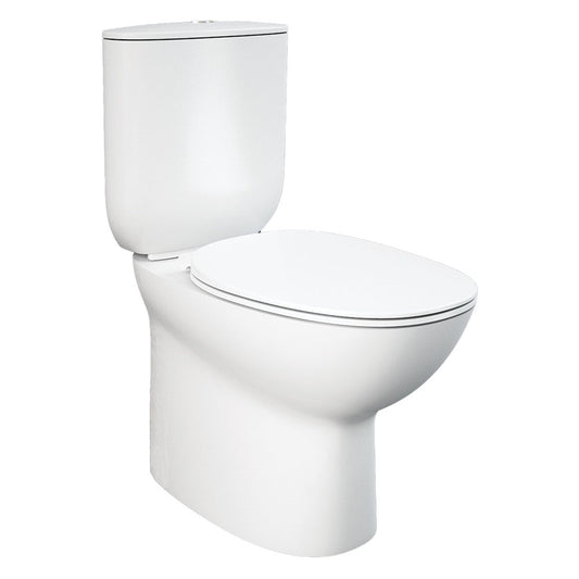 RAK Morning Back-to-Wall Toilet Suite, Alpine White with Bottom Inlet