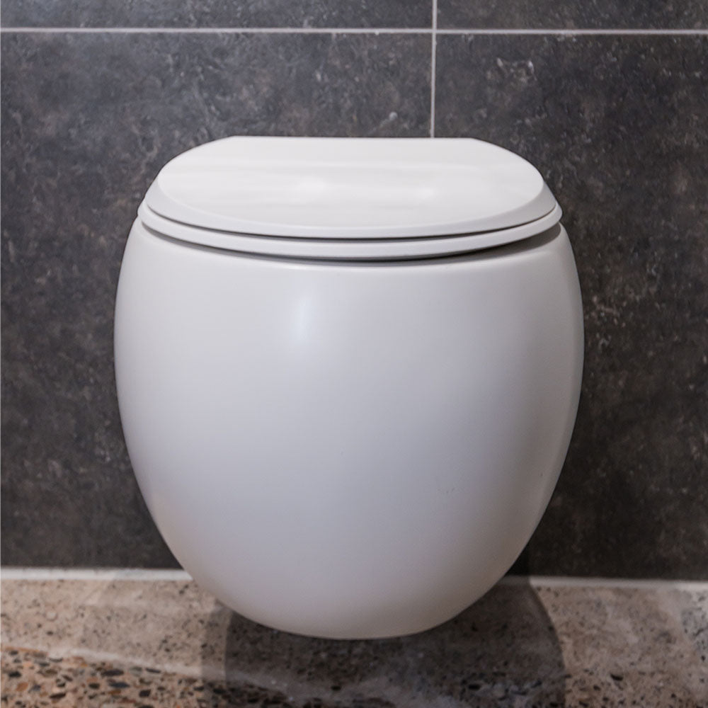 RAK Cloud Wall-Hung Toilet Suite, Matte White