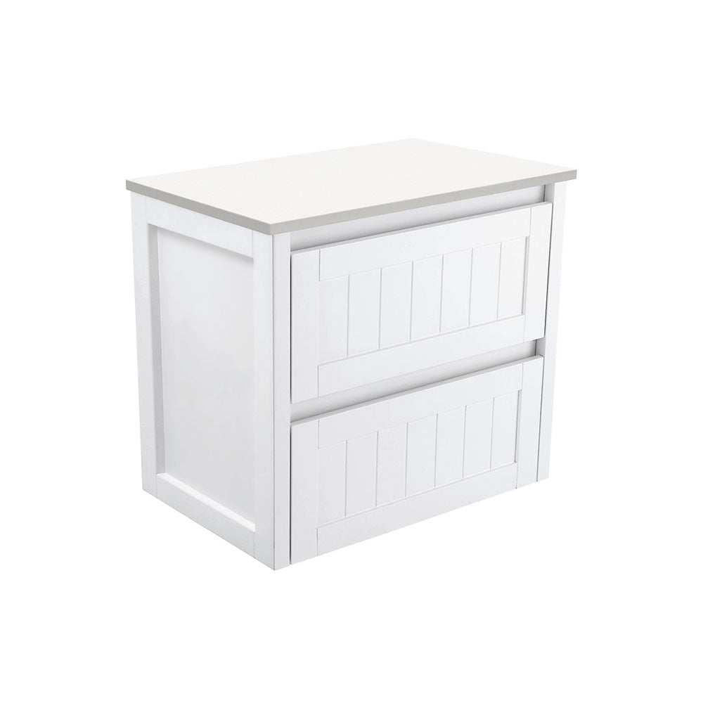 Hampton cabinet for bathroom in white. Wall hung. 