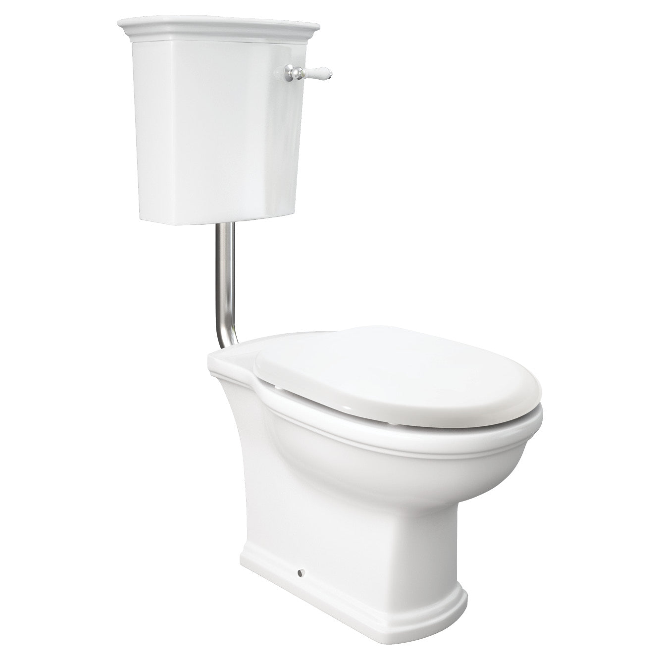 RAK Washington Front Lever Adjustable Link Toilet Suite, Alpine White