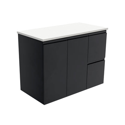 Fingerpull Cabinets Wall-Hung or Kickboard Satin Black