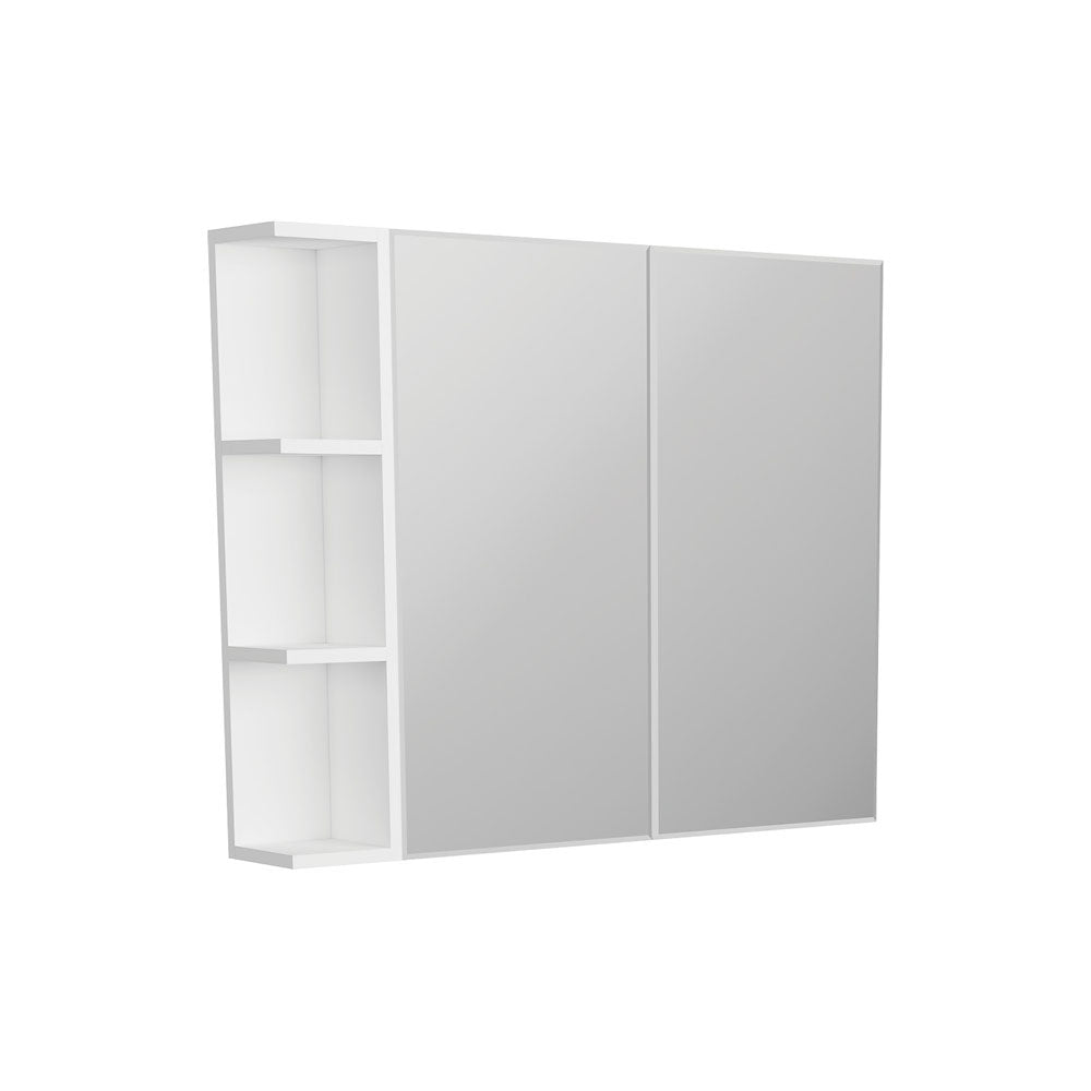 Bevel Edge Mirror Cabinet, 1 Side Shelf