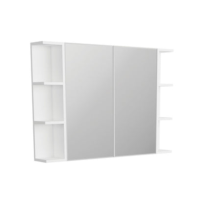 Bevel Edge Mirror Cabinet, 2 Side Shelves