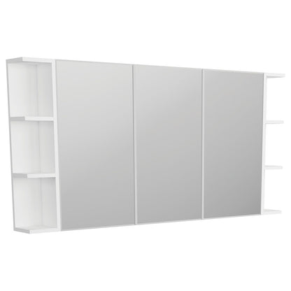 Bevel Edge Mirror Cabinet, 2 Side Shelves